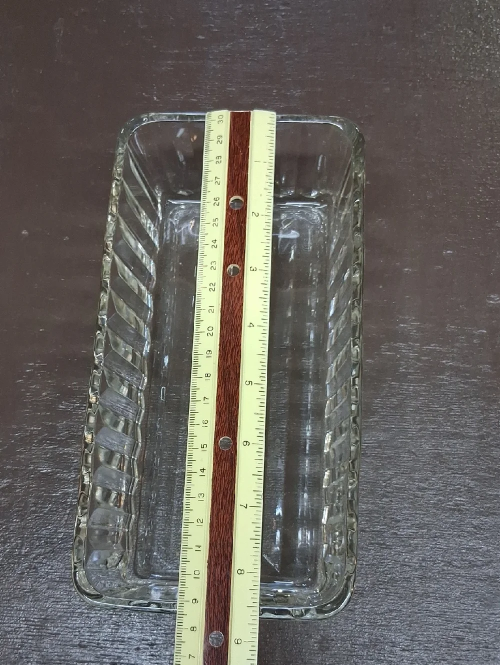 Vintage Anchor Hocking 1932‎ Fluted Glass Loaf Dish